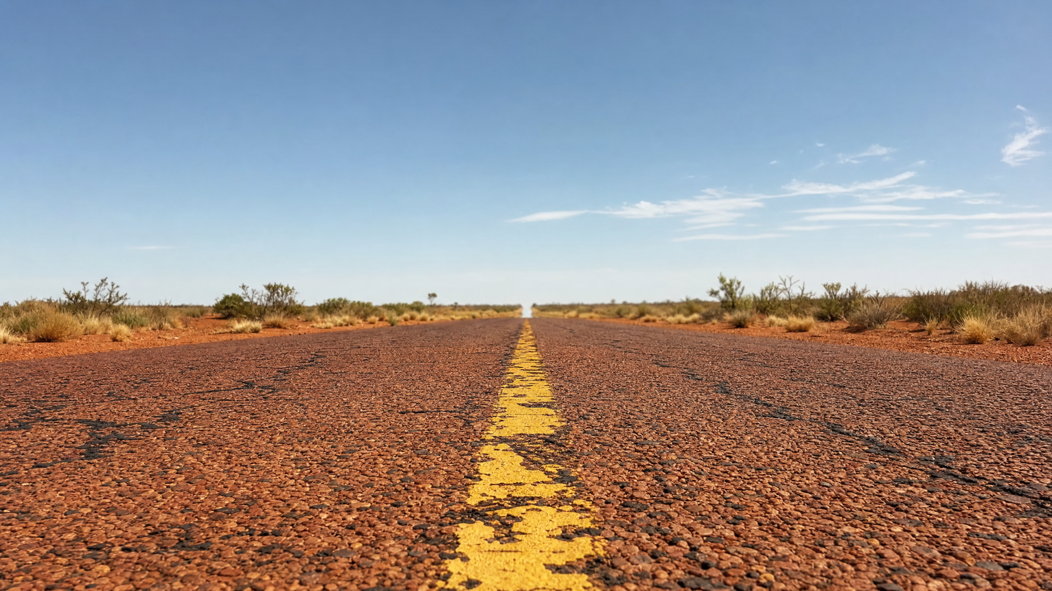 Long empty highway